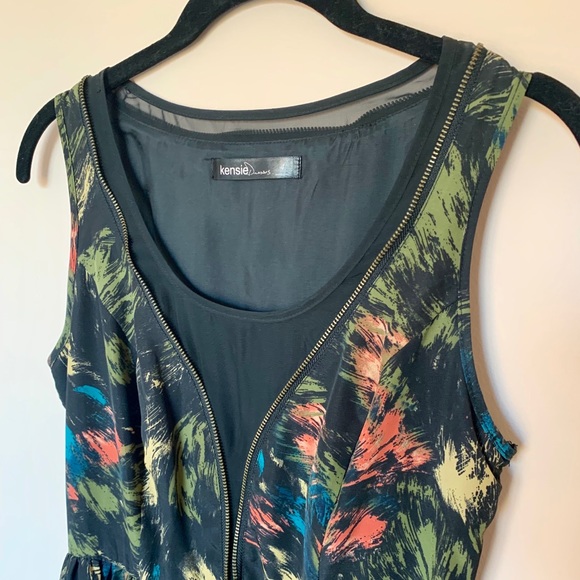 Kensie multicolour brush stroke print dress - Picture 3 of 4